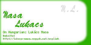 masa lukacs business card