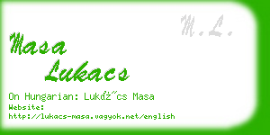 masa lukacs business card